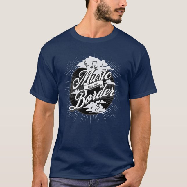T-shirt Musique sans bordure (Devant)
