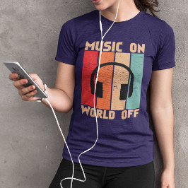 T-shirt Musique Sur World Off Musicien Amoureux De Musique