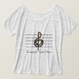 T-shirt Musique Treble Clef Coeur et personnel
