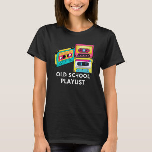 T-shirt Musique vintage Dj 80s 90s Old School Playlist Cas