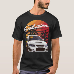 T-shirt Musique Vintage Retro Mitsubishi Evolution Evo Sum