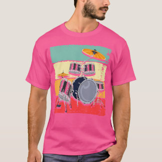 T-shirt Musiques de tambour de musicien rétro Lover Drum S