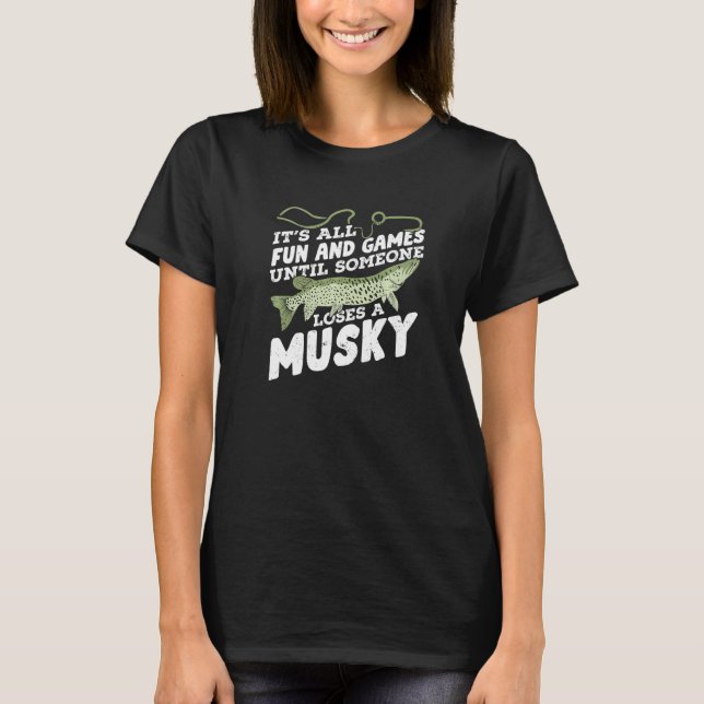 T-shirt Musky Fishing Design for a Fisherman Premium (Devant)