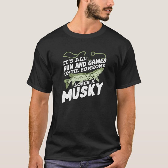 T-shirt Musky Fishing Design for a Fisherman Premium (Devant)