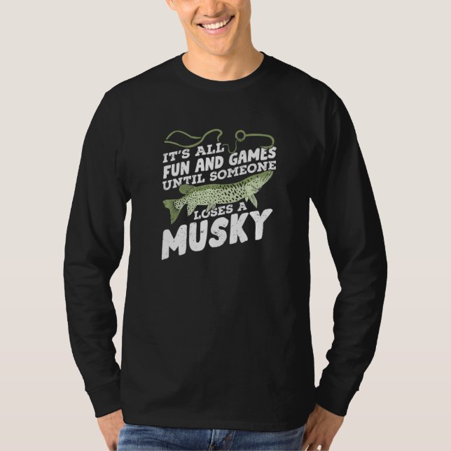 T-shirt Musky Fishing Design for a Fisherman Premium (Devant)