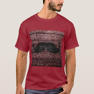T-shirt Mustache Leopard Vintage #6