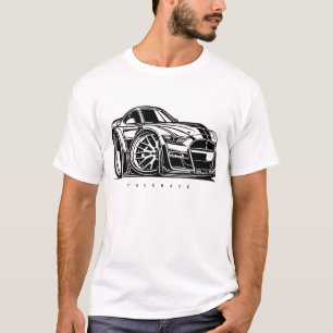 T-shirt Mustang Shelby GT500 Toon Art Voitures passionnés