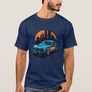T-shirt Mustang Voiture Classique Pour Les Amateurs De Voi