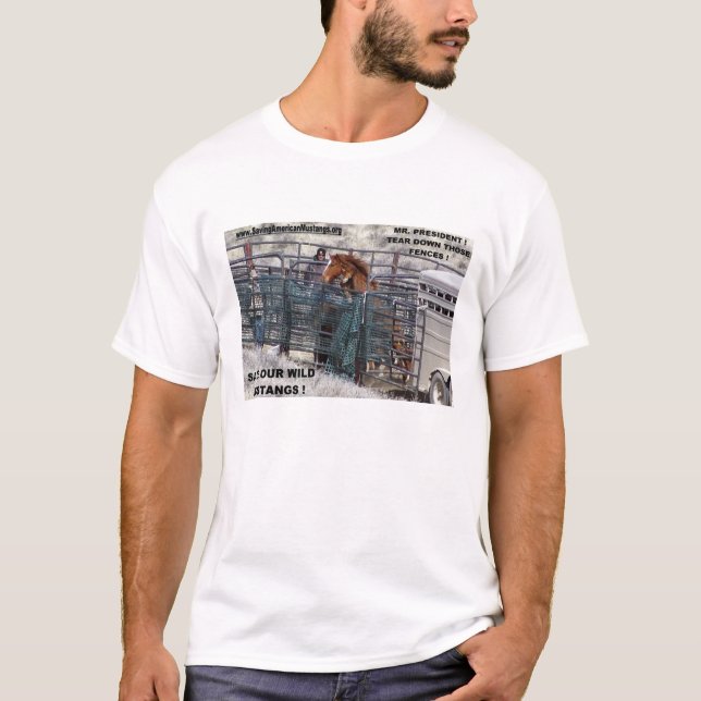 T-SHIRT MUSTANGS SAUVAGES (Devant)