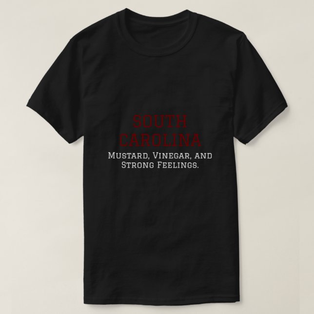 T-shirt Mustard, Vinegar, and Strong Feelings (Design devant)