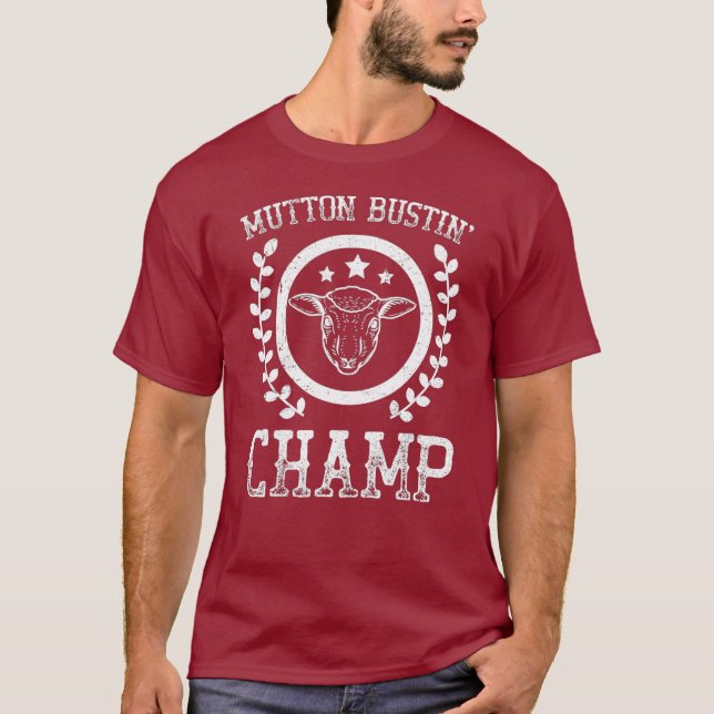T-shirt Mutton Bustin Champ Rodeo (Devant)