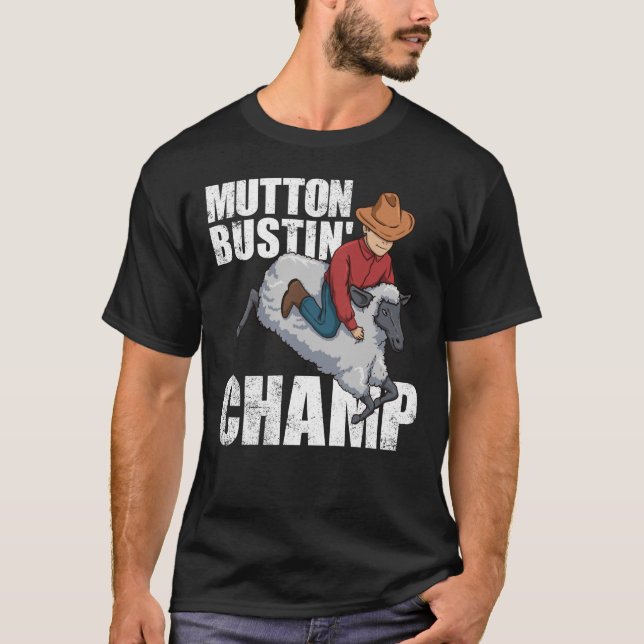 T-shirt Mutton Bustin' Champ Rodeo State Fair Kids (Devant)