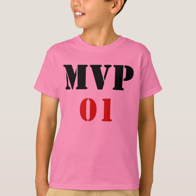 T-shirt MVP personnalisé avec nom sur le dos (Devant)
