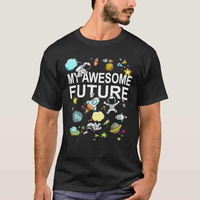 T-shirt My Awesome Future Astronaut Space Travel Rocket Sh (Devant)