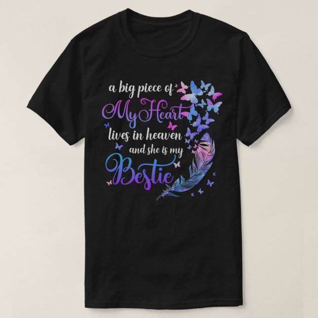T-shirt My Bestie Vit Dans Le Ciel Citations Mémorial Meil (Design devant)