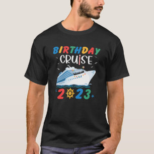 T-shirt My Birthday Party Cruise Ship Squad 2023 Croisière