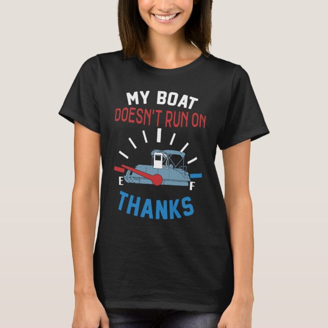 T-shirt My Boat ne court pas sur Merci Capitaine Boater Bo (Devant)