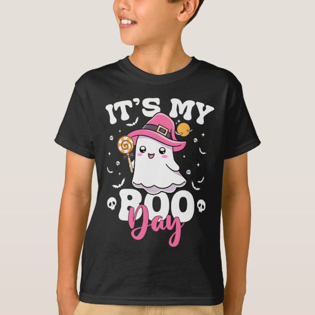 T-shirt My Boo Day mignon Halloween Anniversaire Fille Fan (Devant)