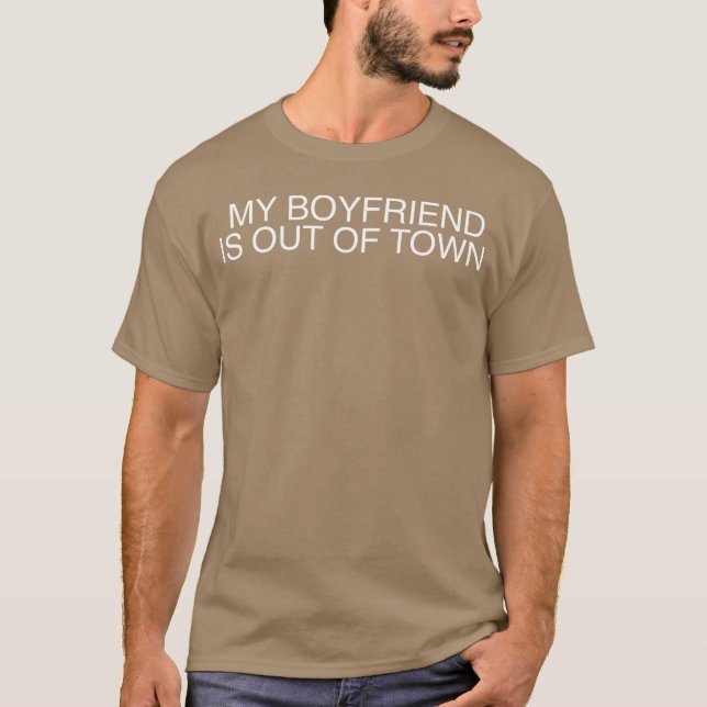 T-shirt My Boyfriend Outown Retro funny (Devant)