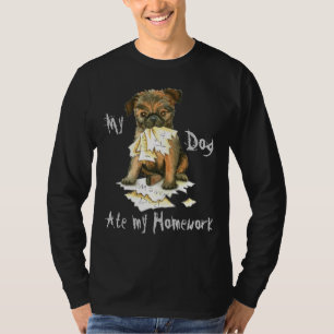 T-shirt My Brussels Griffon Mange Mes devoirs