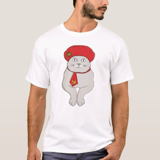 T-shirt My Cat is a Communist Funny Soviet Meme Cat 