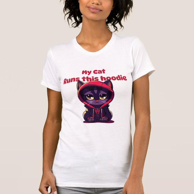 T-shirt My cat runs this hoodie (Devant)