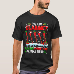 T-shirt My Clarinet Jouer Pajama Group de Noël Père Noël R