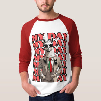 T-shirt My Day Llama in Gucci Inspo Rouge Noir Beige Desig