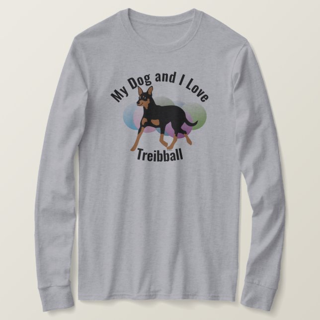 T-shirt My Dog and I Love Treibball Kelpie (Design devant)