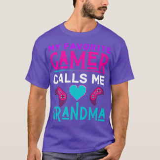 T-shirt My Favorite Gamer Calls Me Grandma Video Game Funn