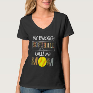 T-shirt My Favorite Softball Player Mère's Day Softball