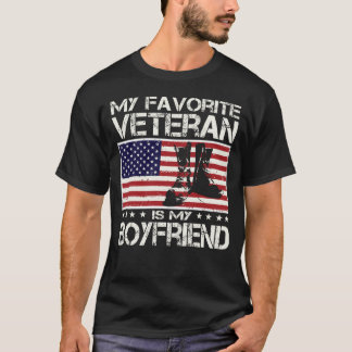 T-shirt My Favorite Vétérans Is My Boyfriend Usa