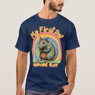 T-shirt My first Pet Mouse Rat Vintage colorful style fami