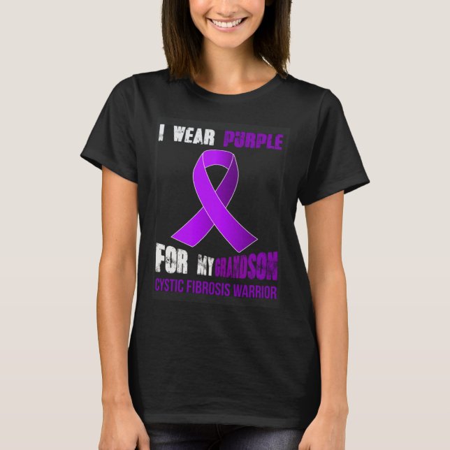 T-SHIRT MY GRANDSON  MY CYSTIC FIBROSIS WARRIOR (Devant)