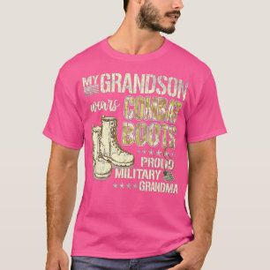 T-shirt My Grandson Wears Combat BootsProud Military Grand