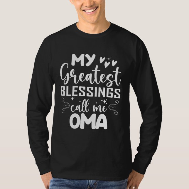 T-shirt My Greatest Blessings Call Me Oma Grandma Mohers D (Devant)