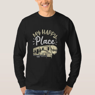 T-shirt My Happy Place Camper Van, Funny Motorhome Campin