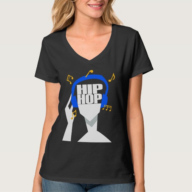 T-shirt My headphones plays only Hip Hop  1 (Devant)