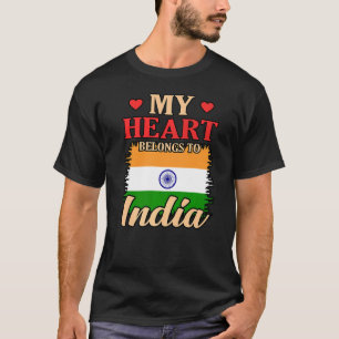 T-shirt My Heart Belongs To India