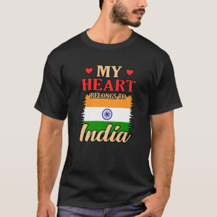T-shirt My Heart Belongs To India