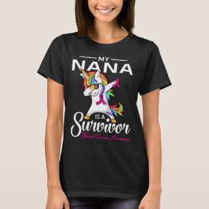 T-shirt My NANA Est Une Unité De Sensibilisation Au Cancer