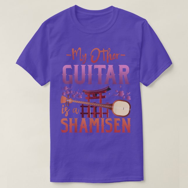 T-shirt My Other Guitar Is A Shamisen  (Design devant)