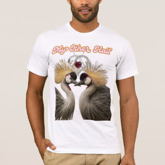 T-shirt "My Other Half – Crowned Cranes Love Print"