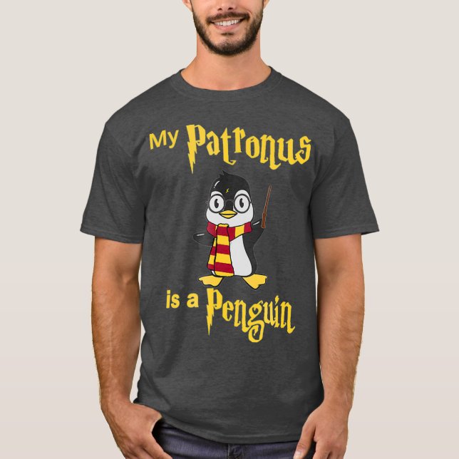 T-shirt My Patronus is a Penguin  For Wizarding Fans (Devant)