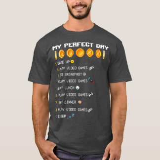 T-shirt My Perfect Day Jeux Vidéo Jeu Jeu Garçons cadeaux 