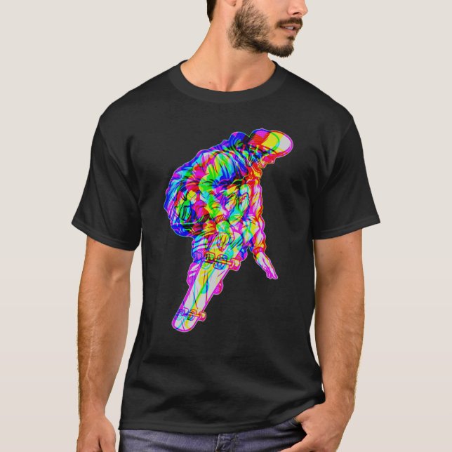 T-shirt My Skateboard makes me feel Alive Skateboarding Sk (Devant)