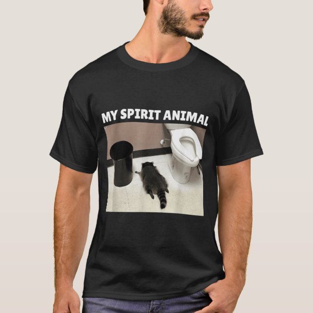 T-shirt My Srit Animal Raccoon Trash Panda Drunk In The Ba (Devant)