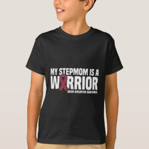 T-shirt My Stepmaman est un guerrier Cerveau Aneurysme Sen