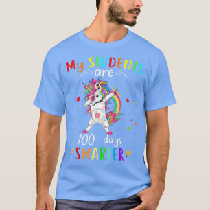 T-shirt My Students Are 100 Days Smarter Dabbing Unicorn T
