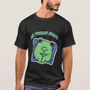 T-shirt My Tummy Hurts drôle triste grenouille mème blaire
